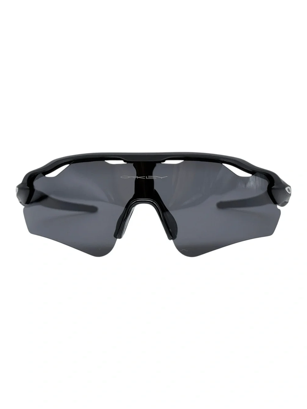 Oakley Matte Black Sports Sunglasses with Dark Gray Lenses